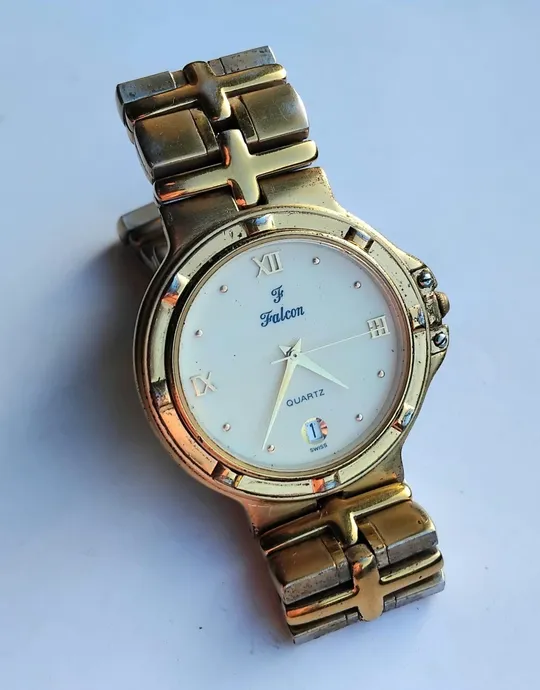 ☝️Часы 'Falcon' в позолоте на корпусе 'Swiss' рабочие! Інтернет-аукціон