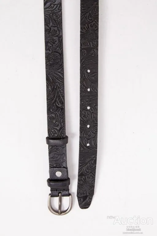 Женский ремень, с классической пряжкой, черного цвета, 196R25YOW29 З аукціону