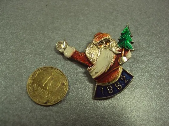 Купити знак с новым годом 1982 дед мороз детский №1211