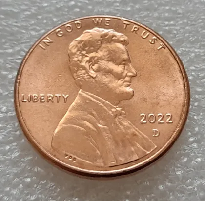 фото, (8137 ря) 1 цент 2022 D США