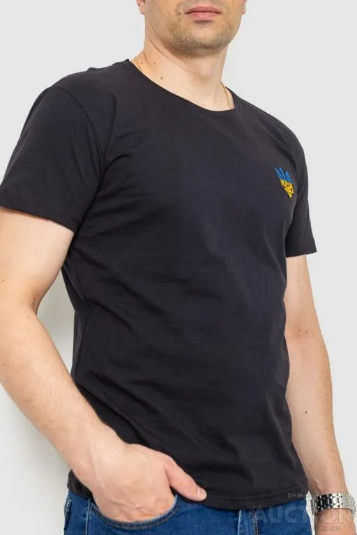 Футболка мужская патриотическая, цвет черный, 226R036 З аукціону