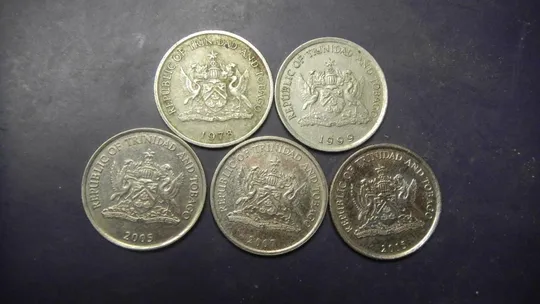 Купити 10 центів Тринідад і Тобаго (порічниця) 5шт, всі різні