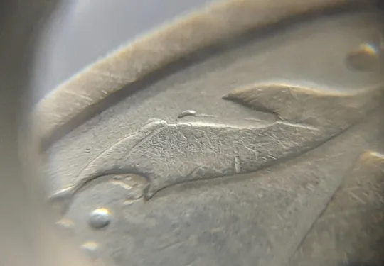 (6477) 50 копійок 1994 1.2АЕм різновид викрошок на вінку між 7 та 8 гронами(50 копеек 1994 1.2АЕм брак) З аукціону