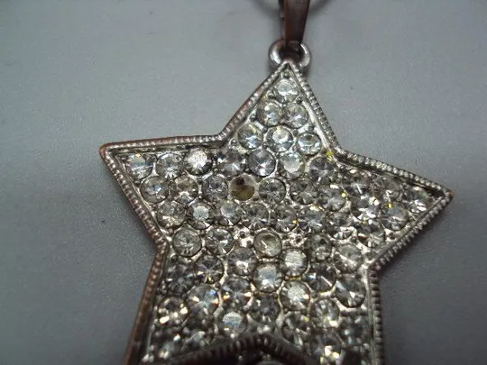 Бижутерия колье цепочка и звезды бусы звездочки длина цепочки 78 см (не все камушки) №15096 Недорого