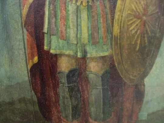 Икона Святой Иоанн Воин дерево Святой Иван Воин большая  размер 107,5 х 51,8 см №13818 Характеристики