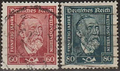 фото, 1924 - Німеччина - Стандарт Г.Стефан Mi.362-63 _3,0 €