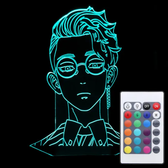 Акриловий світильник-нічник з пультом 16 кольорів Шюджі Ганма tty-n001428 Ціна