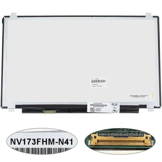 Уценка!!Матриця 17.3 NV173FHM-N41 (1920*1080, 30pin(eDP, IPS, 300cd/m2, кольоропередача 72%), LED, SLIM(вертикальні вушки), Ціна