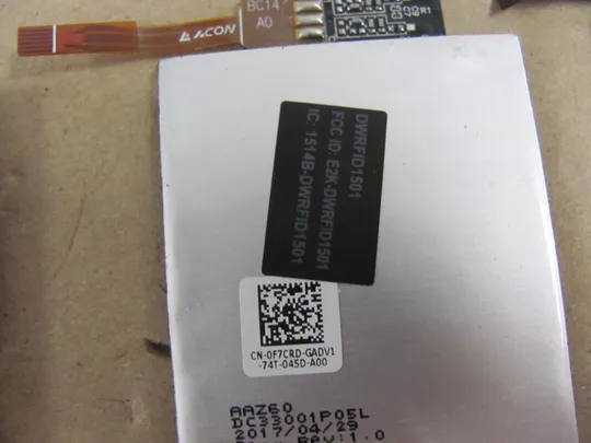 596-10 Плата NFC 0F7CRD для Dell Latitude E7470 7470  оригінал Продаж