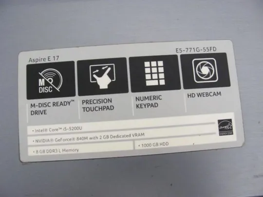 №182-14 панель палмрест з клавою EAZYW00102R для ASPIRE E 17 E5-771G оригінал Інтернет-аукціон