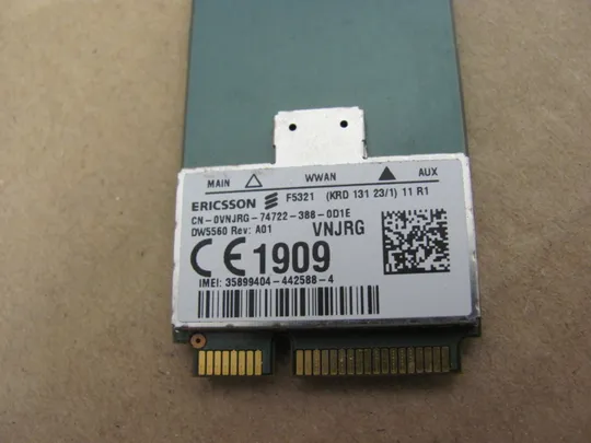 Купити номер0170-14 3G модем Ericsson F5521 0VNJRG   для   Dell Latitude E6230   оригінал