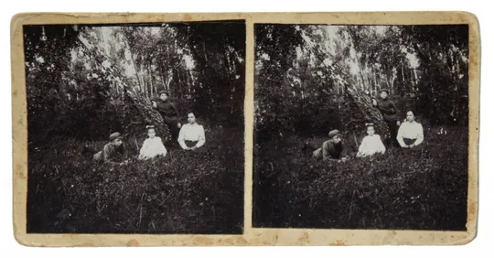Стара стереопара стереофото стереоскопічна карточка На Філях 1906 р. Росія Ціна