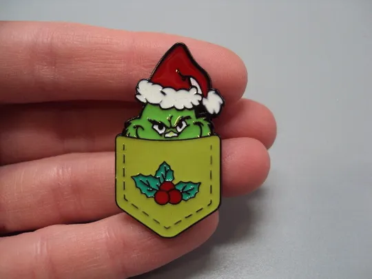 Купити Значок пін мультфільм Грінч Ґрінч усміхається Як Ґрінч украв Різдво знак брошка №18480
