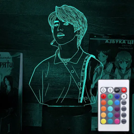 Акриловий світильник-нічник з пультом 16 кольорів Хан Джі Сон tty-n002303 Ціна