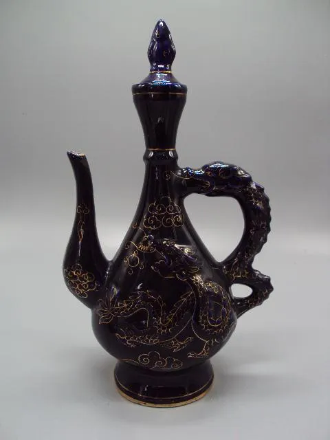 Графин штоф кувшин чайник фарфор кобальт дракон высота с крышкой 30,5 см, без 26 см №14051 Ціна