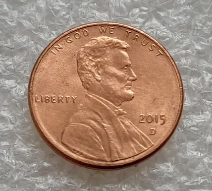 фото, (8197 ря) 1 цент 2015 D США