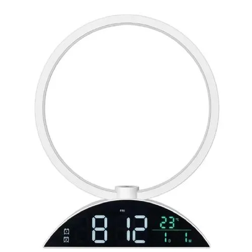 LED будильник с подсветкой, 11 мелодий, календарь, для легкого пробуждения Ціна