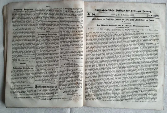 Газета Leipziger Zeitung №208 1855 р. Кримська війна, Німеччина Інтернет-аукціон