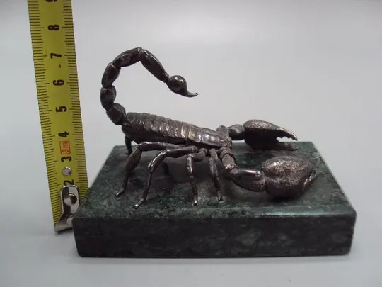 Купити Фигура статуэтка скорпион серебро 925 проба на подставке вес 291,94 г размер 7х10х5,7 см №13217