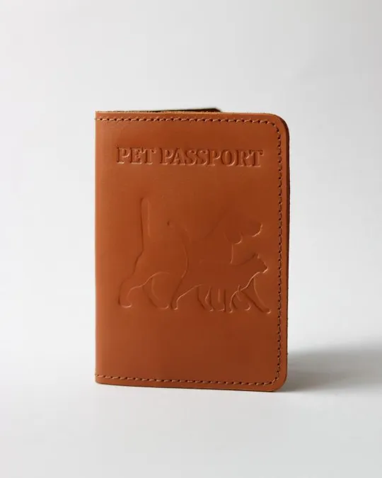 Обкладинка для ветеринарного паспорта &quot;Pet Passport&quot;,коричнева. Ціна