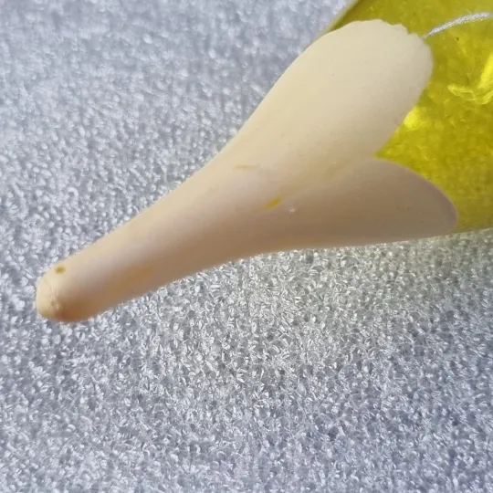 Елочная игрушка "сосулька. из жёлтого стекла и декоративным переходом" (ссср) З аукціону