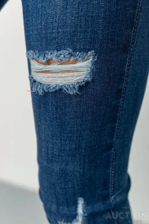 Женские джинсы с манжетами, синего цвета, 164R139 Де купити