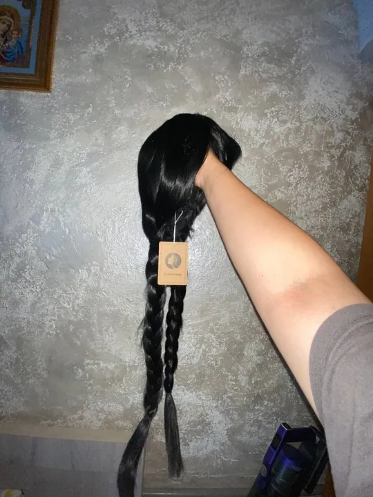 Купити Перука, чорна (косічки) Р-51