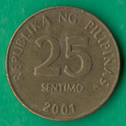 фото, 25 сентімо 2001 року Філіппіни [КВ]