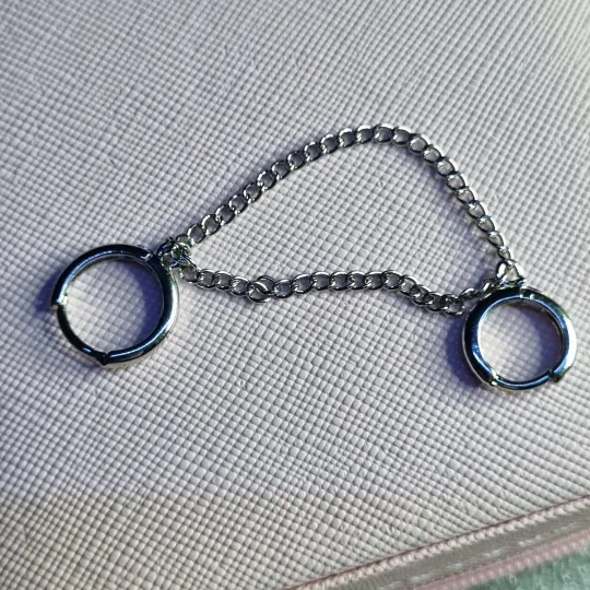 Купити Кафф кільце на вухо подвійний з ланцюжком