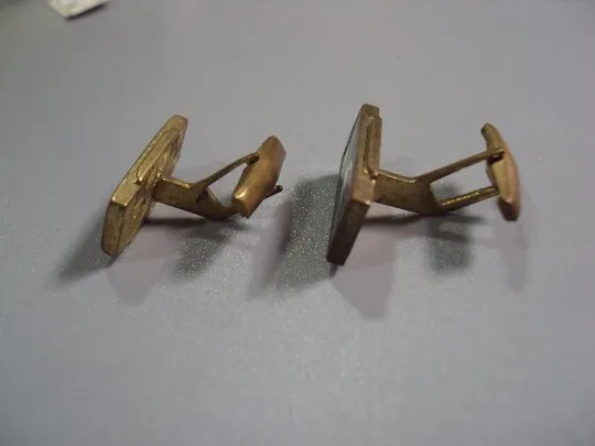 бижутерия запонки прямоугольные аист журавль лелека №10821 Інтернет-аукціон