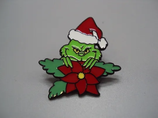 Значок пін мультфільм Як Ґрінч украв Різдво Грінч усміхається знак брошка №18484 З аукціону