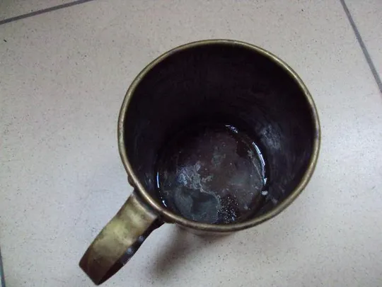 Кружка латунь высота 11 см, диаметр 8,5 см (№34) №11458 Недорого