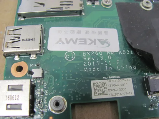 873-15 материнська плата BX260 NM-A531 i7-6600u  для Lenovo Thinkpad X260 оригінал Характеристики