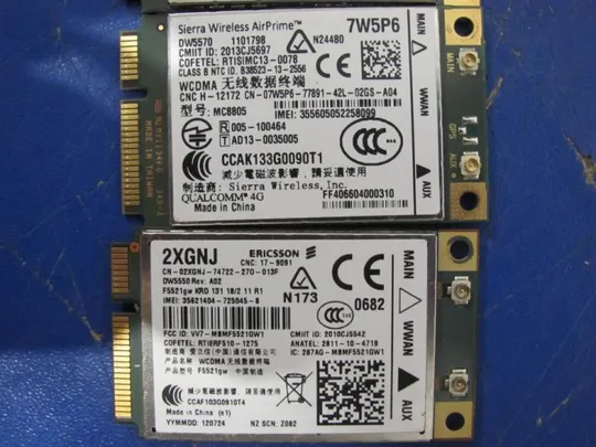 номер0017-13 3G-4G Модем DW5570 7W5P6 дляDELL Latitude E6430 E5430 E6230 E6330 E6540 E6440 E5440 E5540 E7240 E7440 E7240 E3440 E3540 E3340 Precision M4800 M6800 M3800 XPS 15 оригінал Інтернет-аукціон