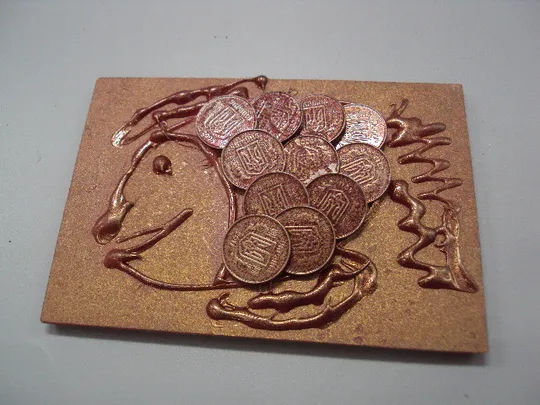 Купити Магнит на холодильник Рыба с монетами рыбка и монеты сувенир магнитик №15496