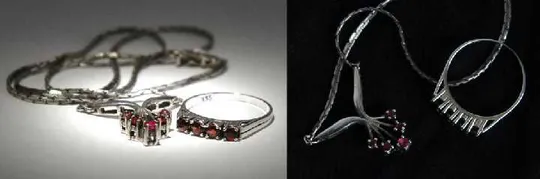 Купити Гарнітур: кольє та каблучка, срібло, Німеччина