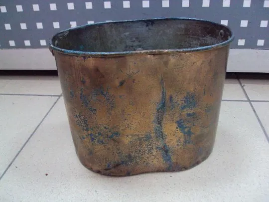 Котелок армейский РИА клеймо орел ПБ И С. ПК 1912 СОЗ царский медь целый без дыр высота 13 см №10107 Характеристики