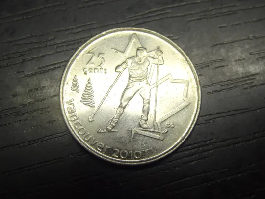 25 центів 2009 Канада Ванкувер 2010 - Лижні гонки Ціна
