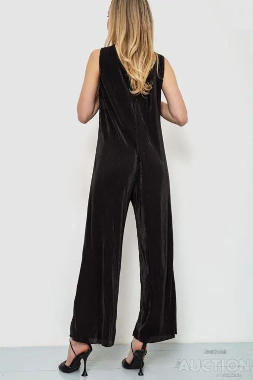 Комбинезон женский однотонный 244R084, цвет Черный Продаж