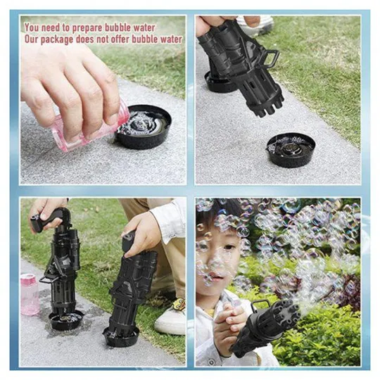 Пулемет детский с мыльными пузырями Gatling Миниган WJ 950 Характеристики