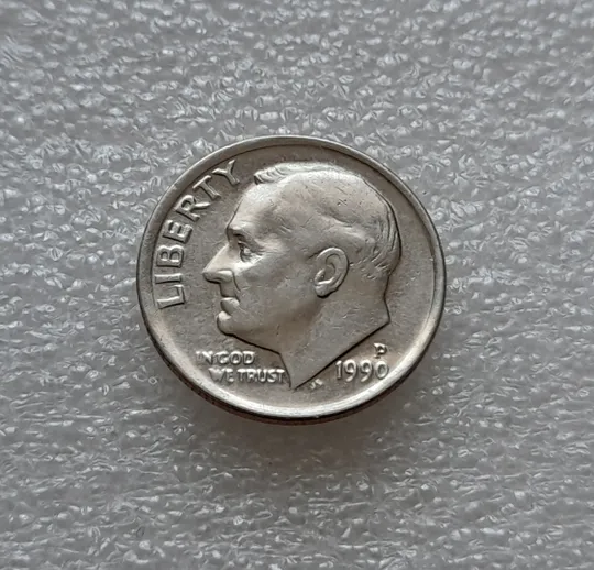 (8096 ря) 1 дайм 190 Р США (10 центів 1990) З аукціону