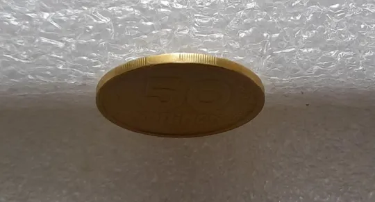 (3677) 50 копійок 1992 1АБм викрошка на "0" номіналу (50 копеек 1992 1АБм брак) Інтернет-аукціон