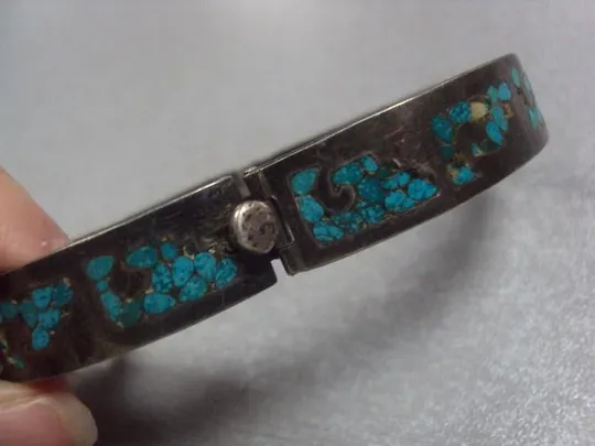 Женский жесткий браслет эмаль серебро вес 16,91 г Інтернет-аукціон