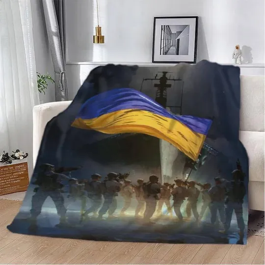 Плед патриотический 3D Сила и гордость 20222408_A 11624 160х200 см Ціна