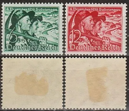 фото, 1938 - Рейх - Голосування в Судетах Mi.684-85 _5,0 € *