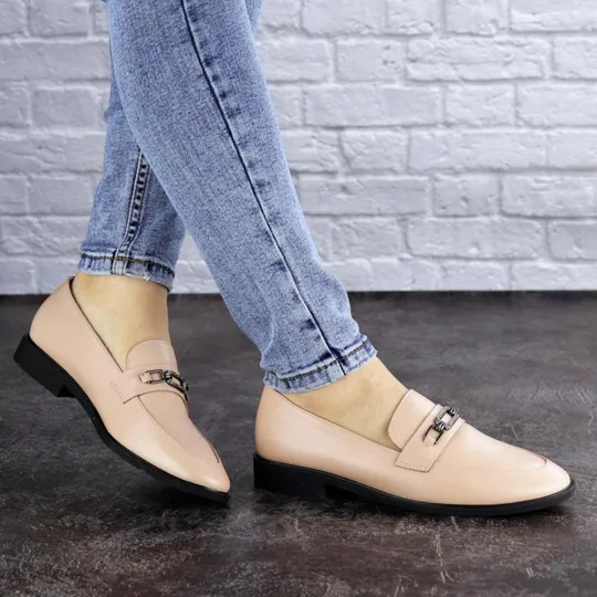 Женские мокасины Fashion Diva 1932 37 размер 24 см Бежевый Характеристики