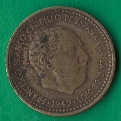 фото, 1 песета 1947 (1956) року Іспанія Rare [МШ]