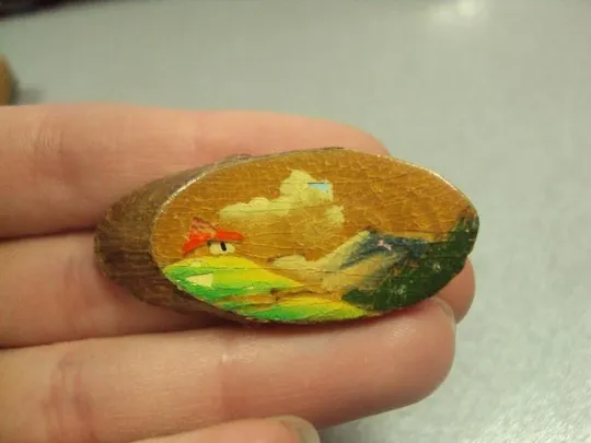 Купити знак брошь дерево масло домик №5180