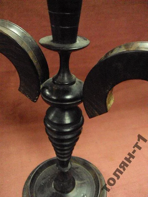 африка эбеновое дерево подсвечник 3 свечи З аукціону