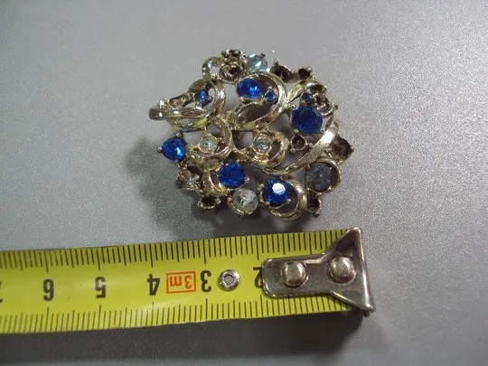 Бижутерия брошка брошь ажурная 4 см (нет несколько камушков) №10856 Інтернет-аукціон